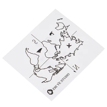 

1PCS New Design Waterproof World Map Temporary Tattoo Sticker Mountain Universe Fake Men Tattoos Women Body Art