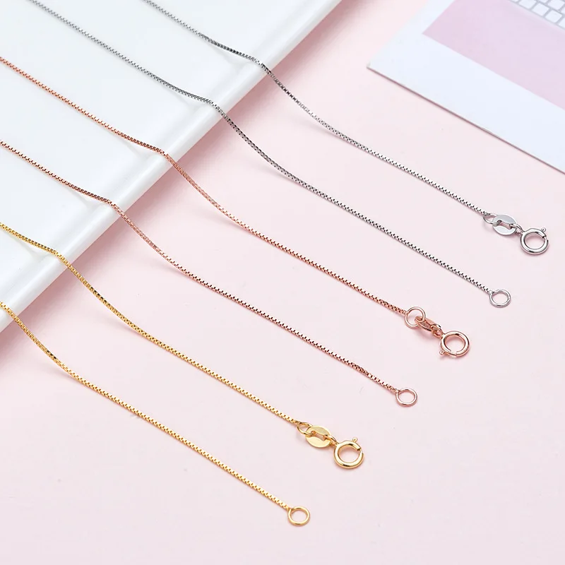 Женское Ожерелье цепочка из серебра 925 пробы золотистого цвета|Ожерелья| |