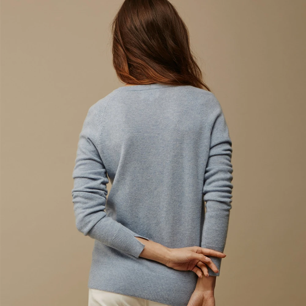 adohon 2020 woman winter 100% Cashmere sweaters knitted Pullovers jumper High Quality Warm Female O-neck Black white cheap top