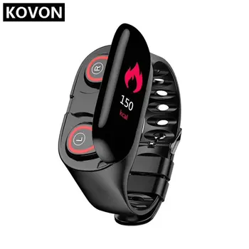 

2020 New Arrival Tws Earphone Wireless Bluetooth Earphones Headset Earbuds Black Smart Wristwatch Wristband Bracelet