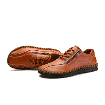 

AQ396 Summer Soft Men's Casual Shoes Breathable Leather Handmade Loafers Brand Men Italy Rome Shoes Flat Moccasins Men Sneakers