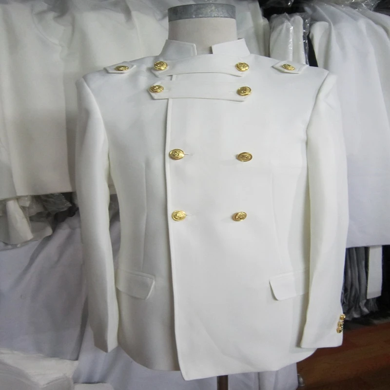 White Double Breasted Blazer Sets Slim Fit Wedding Suit For Men Party Dress Business Style Costumes 2 Pieces Formal Clothes