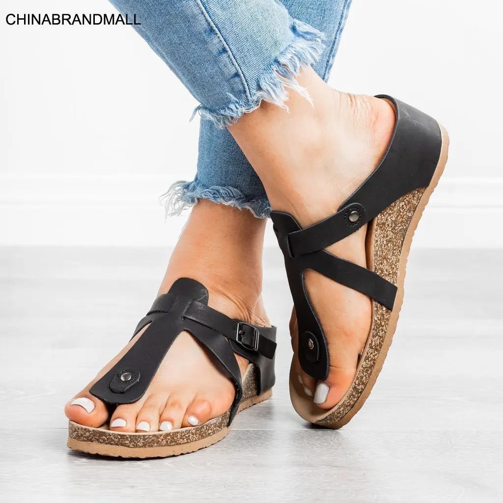 

2020 New Women Sandals Soft Three Color Stitching Ladies Sandals Comfortable Flat Sandals Open Toe Beach Shoes Woman Footwear