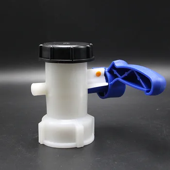 

Plastic IBC tank container 1000 liters 62mm to 50mm Butterfly Valve DN50 DN65