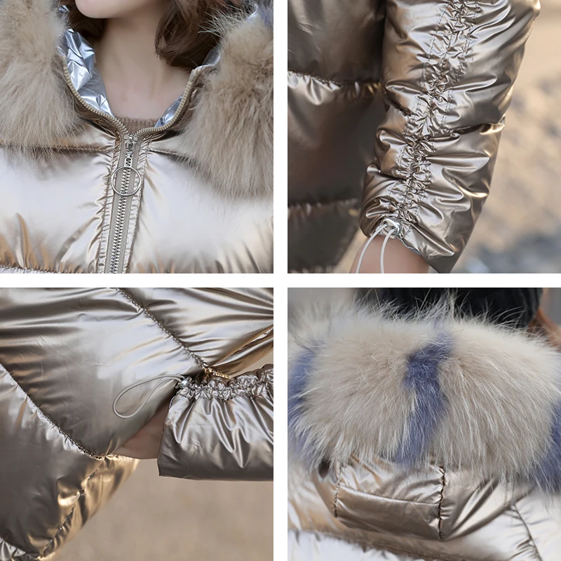 Oversized Women's Winter Long Down Coat Hooded