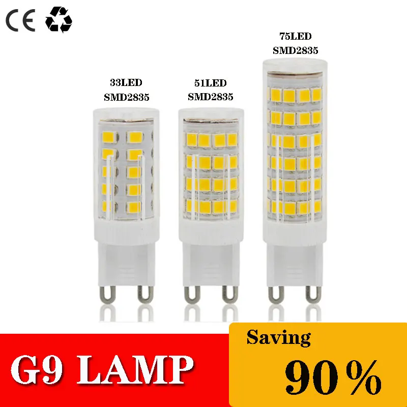 2022 new led g9 Brightest G9 lamp AC220V 5W 7W 9W Ceramic SMD2835 LED Bulb Warm/Cool White Spotlight replace Halogen light | Освещение