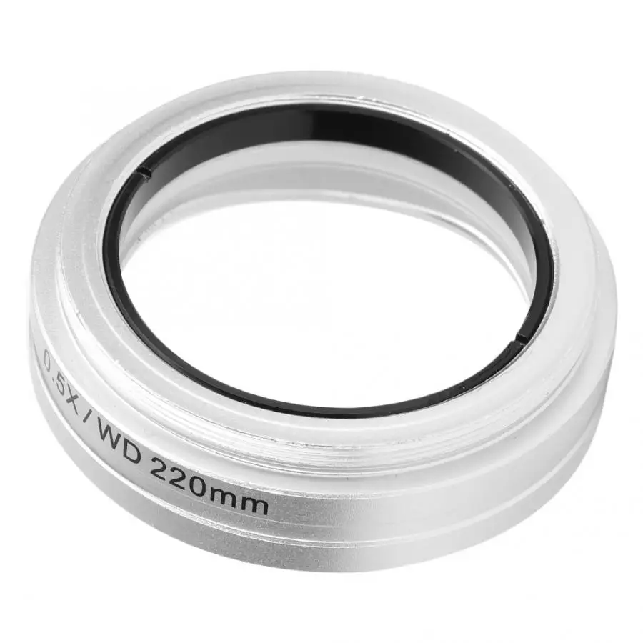 

Stereo Microscope Objective Ocular Lens 0.5X Auxiliary Objective Lens W D 220mm Microscope Accessories