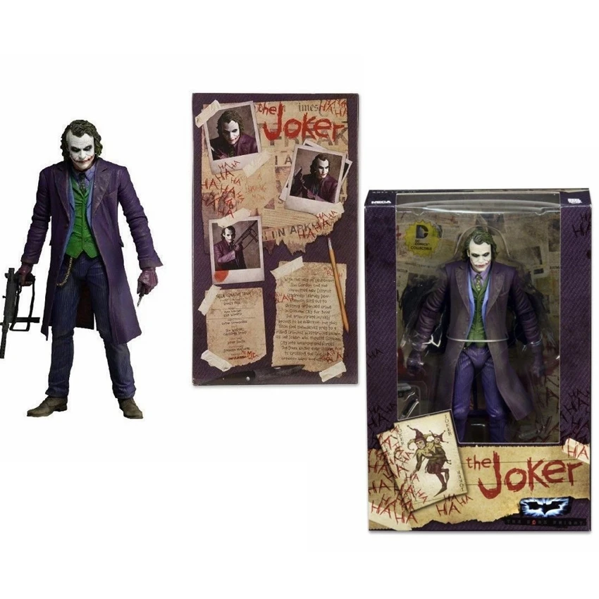 18 см NECA Джокер Темный рыцарь Бэтмен ПВХ экшн-игрушка фигурка хита Леджер
