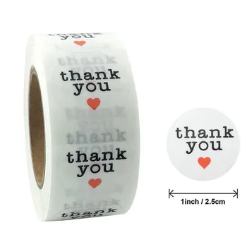 

500pcs /Roll gift decoration thank you sticker gift box return gift Christmas decoration more style can choose