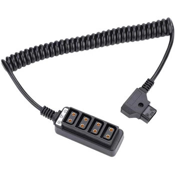 

AAAE Top-Male D-Tap B Type Splitter Power Tap to 4-Port Female P-Tap Hub Adapter Battery Photography Power