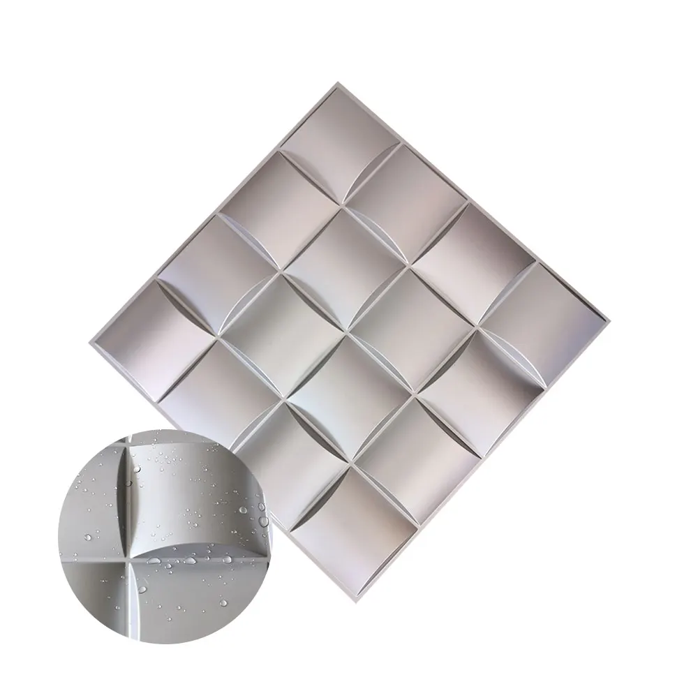 A06031MattSilver 3DARTWALL ПВХ тканый Стиль 3D настенные панели декоративные Текстурированные Настенные Плитки для дома деловое украшение - Цвет: A06031MattSilver