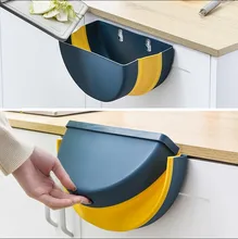 Abfall Bin Hängen Mülleimer Bin Schrank Tür Wc Abfall Lagerung Wand Montiert Klapp Bad Niedlichen Hause Körbe Reinigung Werkzeug(China)