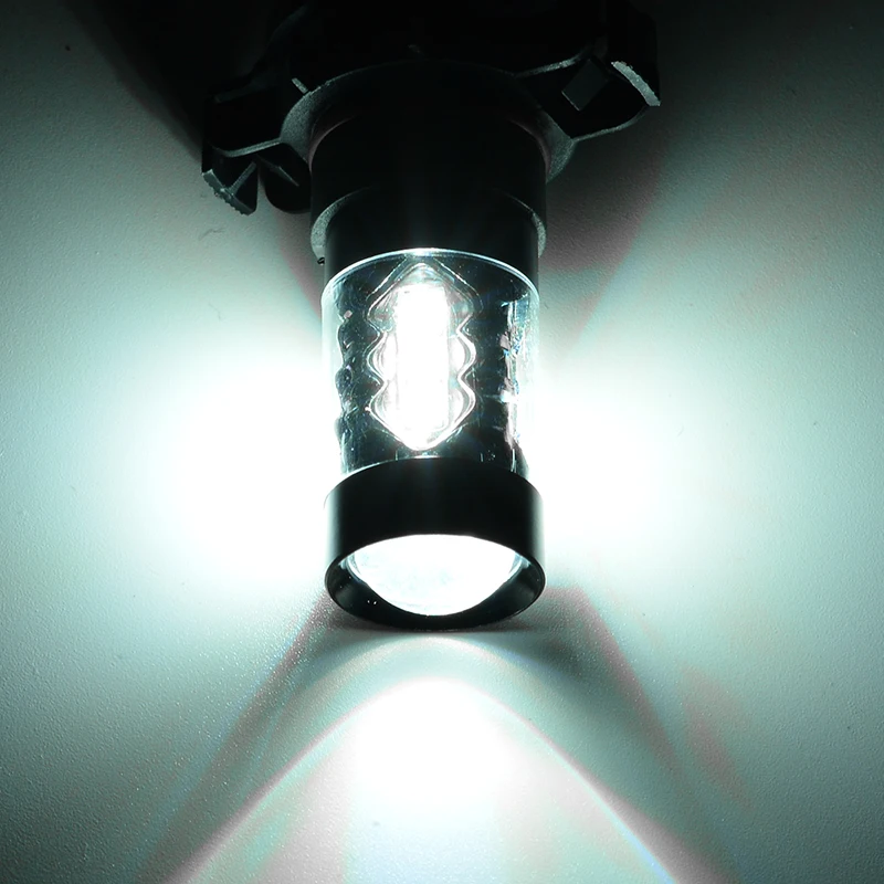 Multipurpose 2PCS 2504 PSX24W Fog Light Daytime Running Light Bulb White 80W LED For Brake Tail Rear Side Marker Lamp