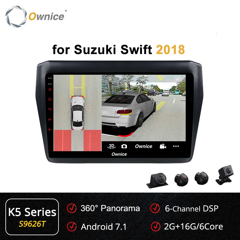 Ownice K1 K2 K3 Android 9,0 автомобильный dvd для Suzuki Swift Стерео gps навигация автомобильное радио USB 2 Din аудио видео плеер 4G LTE - Цвет: S9626 K5
