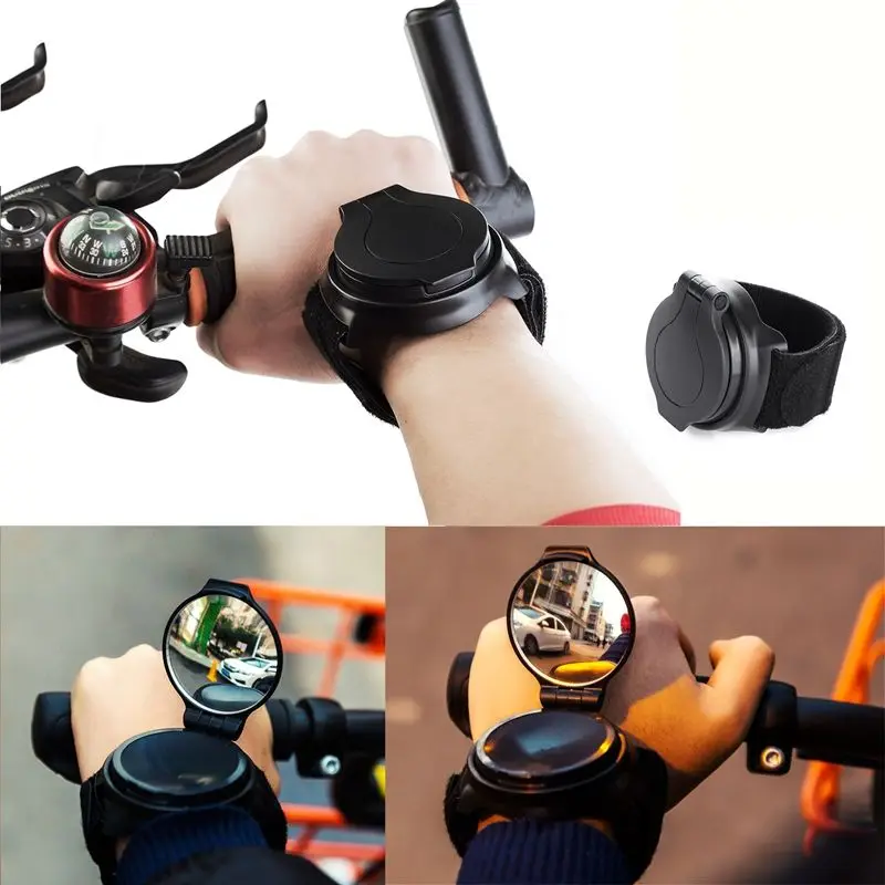 

New Outdoor Sport MTB Bike Rearview Mirror 360 rotation Wrist Strap