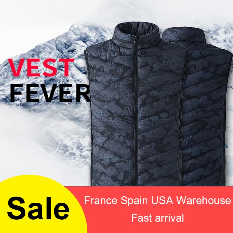 Meilleur Livraison directe 2019 nouveaux hommes femmes électrique chauffé gilet chauffage gilet thermique chaud vêtements plume offre spéciale veste d hiver