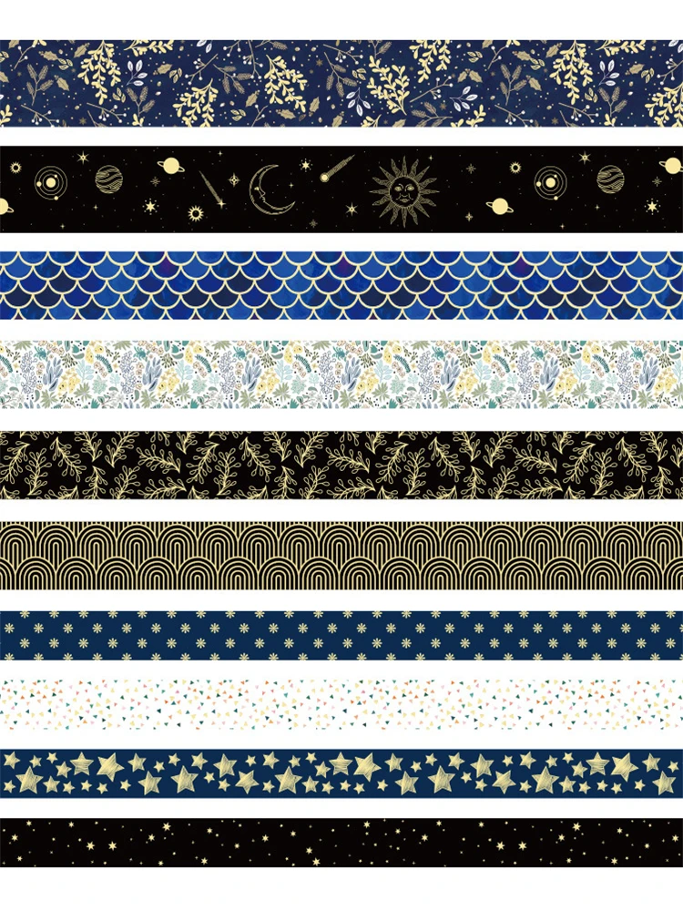 3m washi tape set 10Pcs washitape stickers adesiva decorativa cute grid washitapes Bronzing masking tape scrapbooking washi 6