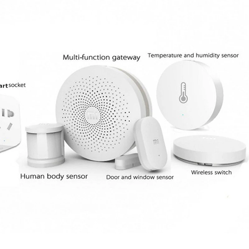 Kit 6pcs Для оригинального Xiaomi умный дом комплекты ворота путь двери окна датчик человеческого тела беспроводной переключатель влажности Zigbee розетка - Цвет: Kit 6pcs
