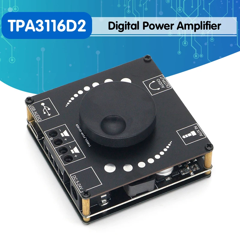 XY-AP50H HIFI Bluetooth 5.0 2x5 0 Вт Беспроводная аудиосистема TPA3116D2 цифровой усилитель