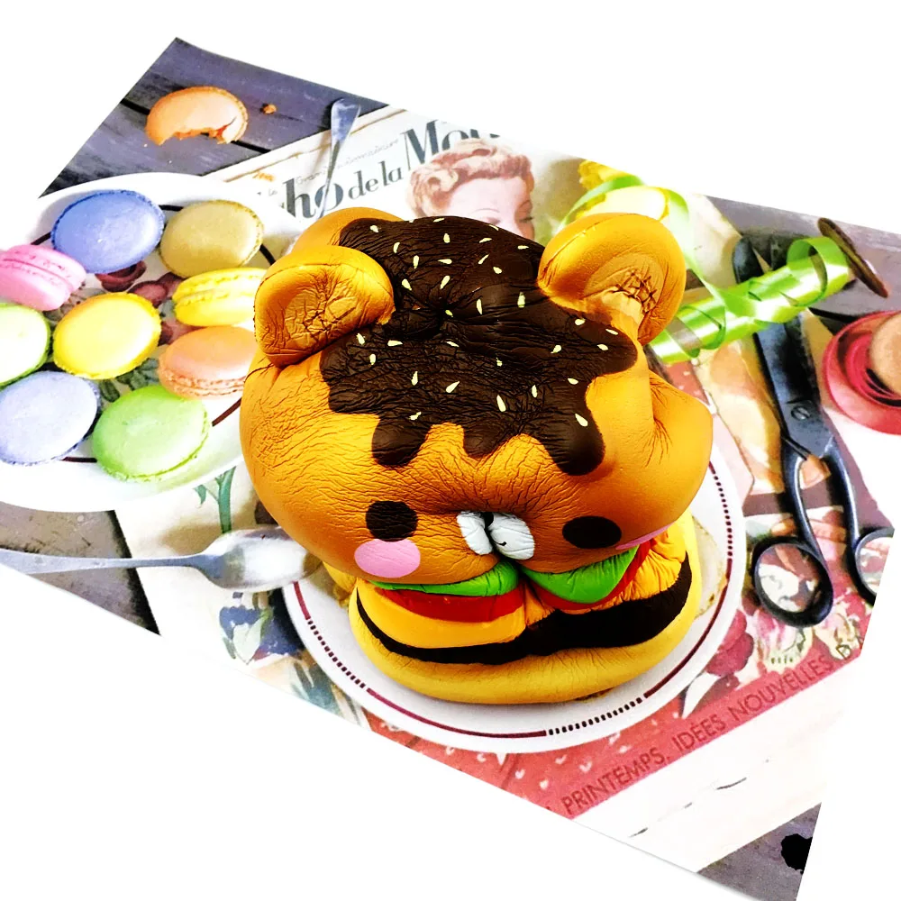 Creamiicandy Jumbo Squishy Hamburge кукла Squeeze медленный отскок Моделирование Гамбургер антистресс декомпрессия игрушки подарки для
