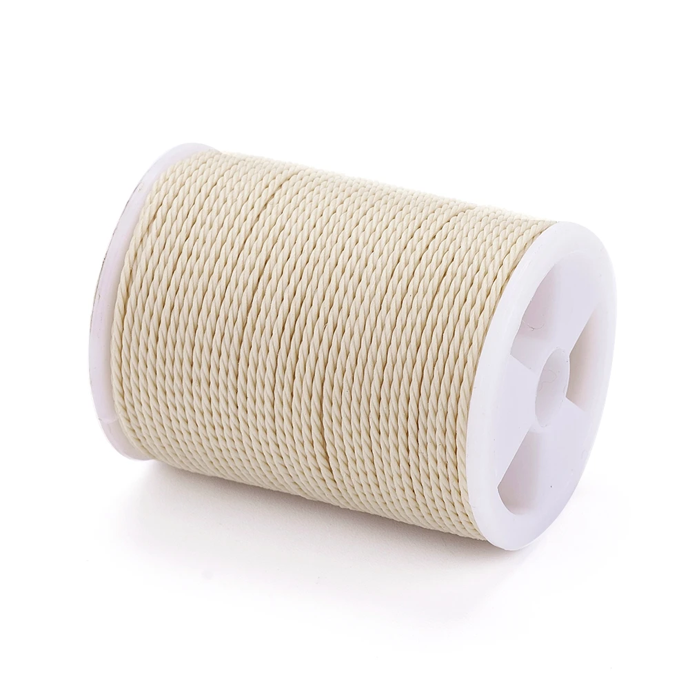 Pandahall 1mm Waxed Polyester Cord Twisted Thread for Macrame Braided Bracelets String DIY Jewelry Making Accessories 10 Rolls