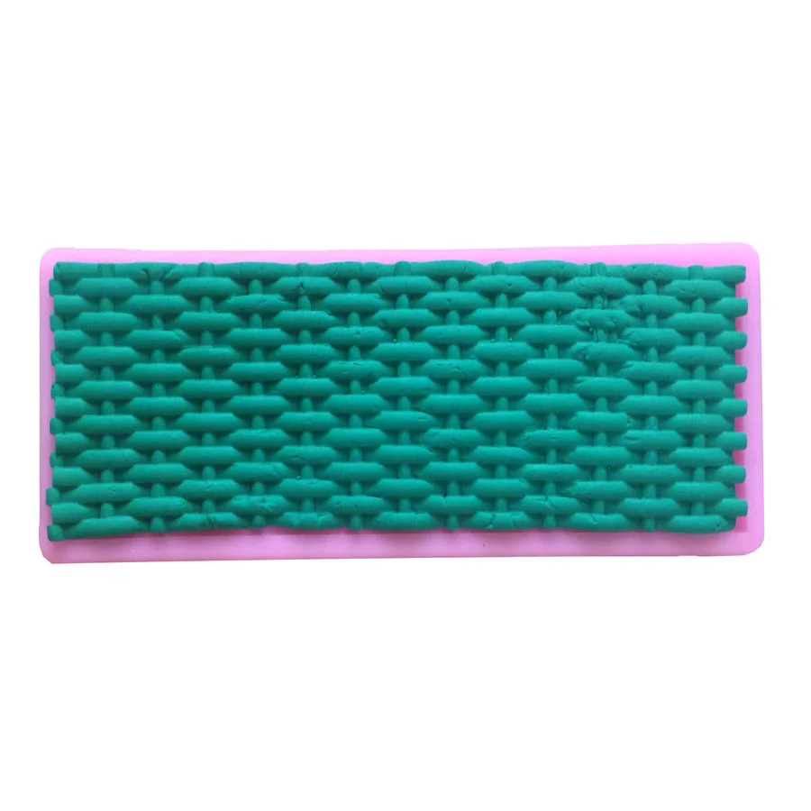 

2021 New Woven Basket Simulation Pattern Liquid Silicone Fondant Cake Mold Baking Tools Kitchen Accessories