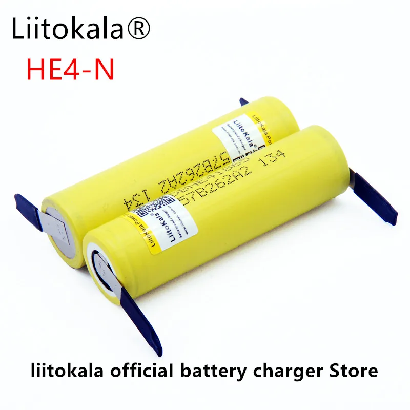 3-20 шт LiitoKala 2500 mah Li-lon аккумулятор 18650 HE4 power перезаряжаемые батареи 3,7 v Max 20A, 35A разрядка+ никель