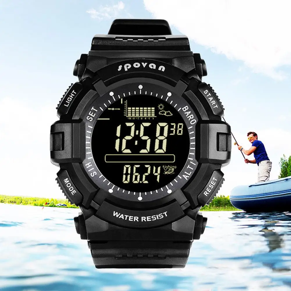 

Waterproof Men's Watches Altimeter Barometer LED Backlit Alarm Men Digital Multifunctional Sports Wrist Watch zegarek meski