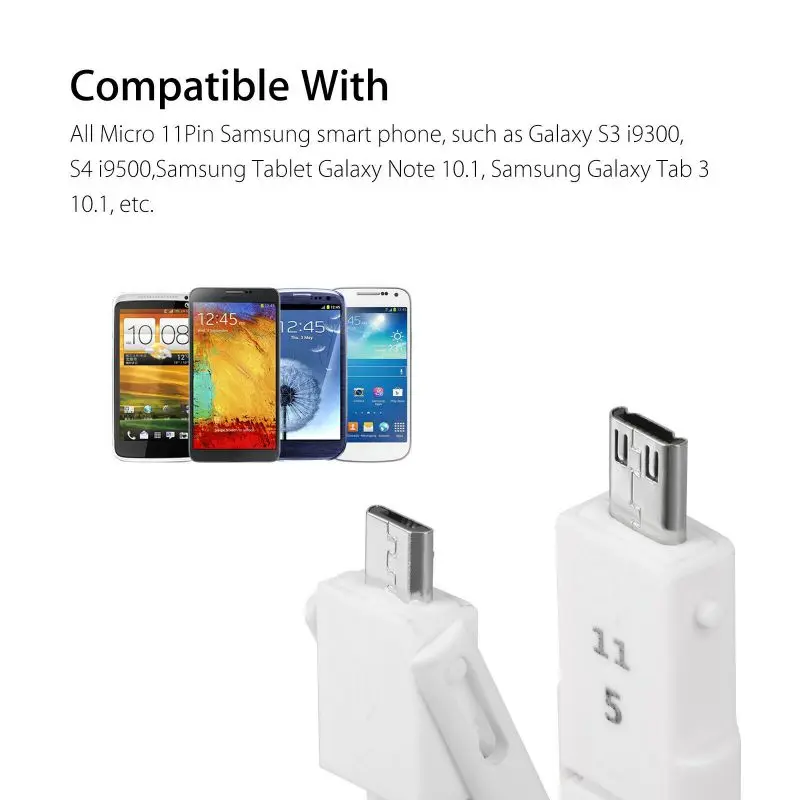 Micro USB к HDMI кабель для мобильных телефонов планшеты и ТВ 2,5 метра 8,2 футов длинный кабель HDMI, HD