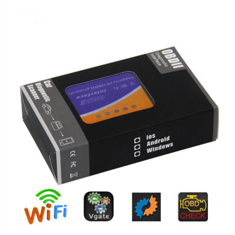 ELM327 диагностический инструмент OBDII WiFi считыватели код Android, Apple системы Автомобильный сканер автомобиля инструменты