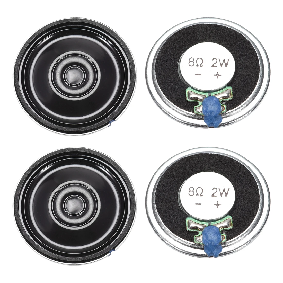 

uxcell 4pcs 2W 8 Ohm DIY Magnetic Speaker 36mm Round Shape Replacement Loudspeaker for Home Audio-Visual Equipment