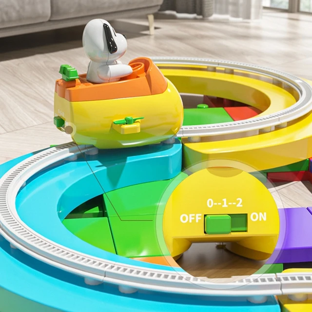 Mini Track Car Toy Baby Play Vehicle Busy Board Anti-Collision & Anti-Slip Track Toy Children’s Rail Toy Learning Gift 5