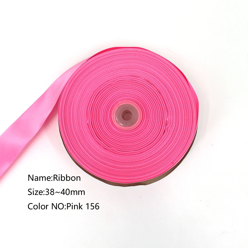 Юбка аксессуары 40 мм ленты для рукоделия лук ручной работы подарочная упаковка вечерние свадебные декоративные - Цвет: Pink 156