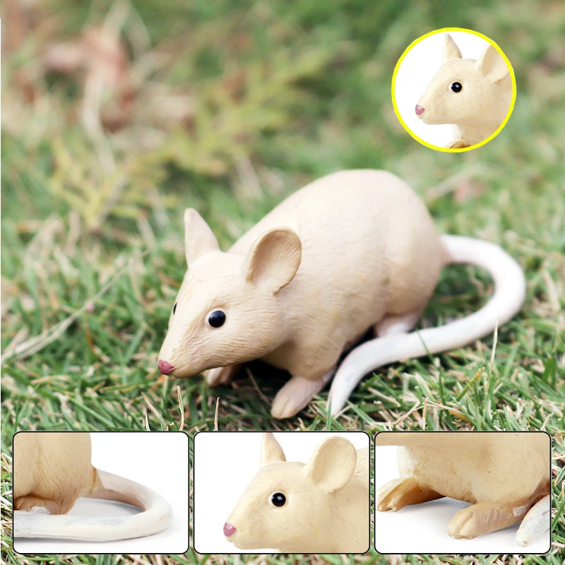 

Simulation Cute Rodent Mouse Rat Figurine Animal Model Bonsai Decoration Miniature Fairy Room Garden Ornament Gift