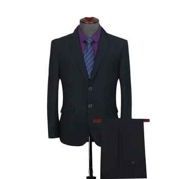 

2019 new arrival high quality formal black suits men,smart casual men's suits (jackets+pants) plus-size S-4XL 6601