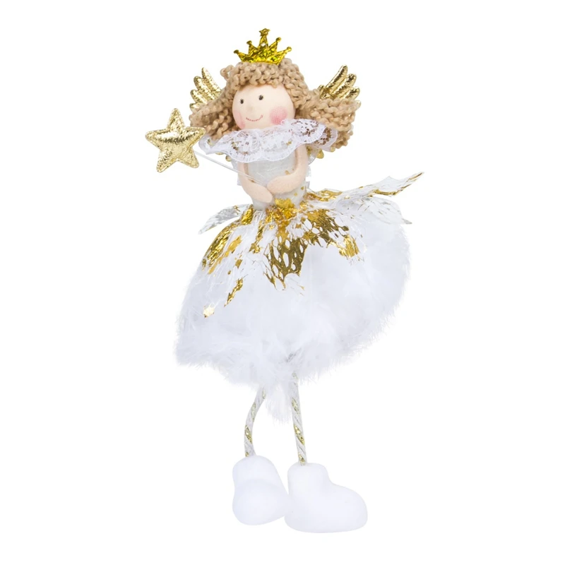 Рождественская Кукла-ангел, игрушка, рождественские подвесные украшения, подвеска на елку, детские новогодние подарки, уличные рождественские украшения - Цвет: 2