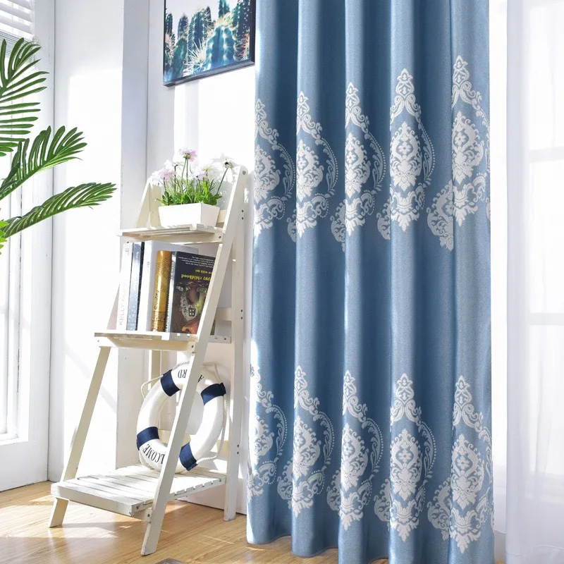 

High-end European Cut Velvet Jacquard Curtains Luxury for Living Room for Bedroom Curtain Window Screen Custom Made