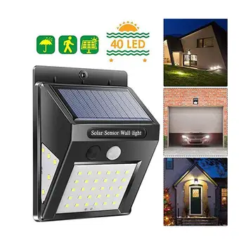 

1pcs 30/40 LED Solar Power Lamp PIR Motion Sensor Wall Light Outdoor Waterproof Energy Saving Street Garden Yard Security Lamp