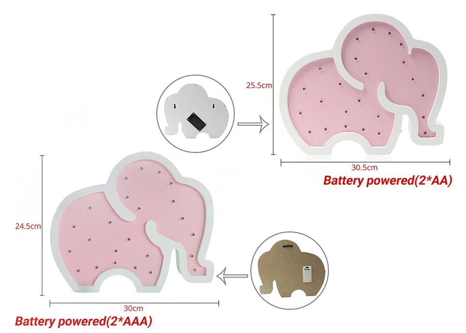 Светодиодный деревянный ночной Светильник в виде слона, украшения для маленьких детей, для спальни, для сна, Настольный светильник, настенный светильник, Домашний Светильник, ing