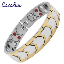 Escalus Для Мужчин's 4 в 1 био магнитный браслет для облегчения боли в спине модная Нержавеющая сталь браслет отрицательных ионов, Германия, елки, год
