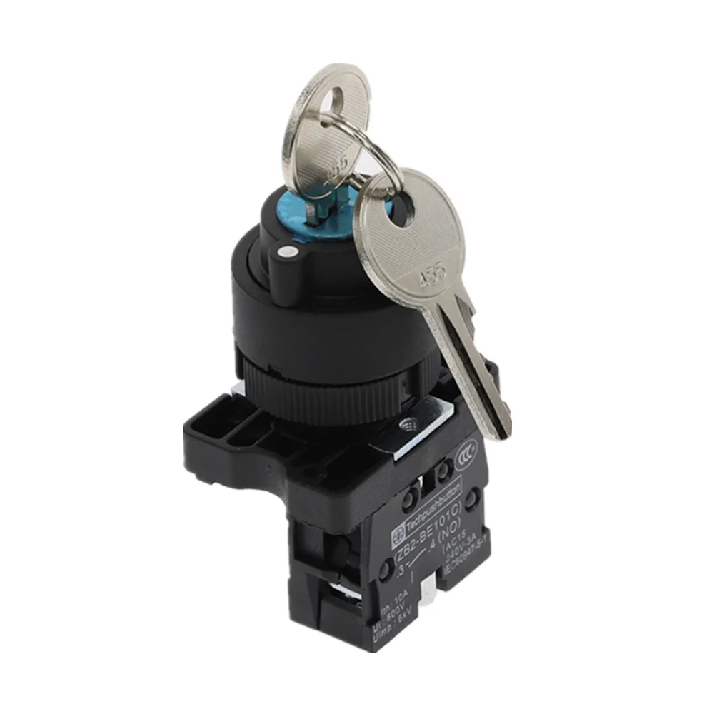 1 шт. переключатель клавиш с замком поворотный ручка переключателя 2 положения №