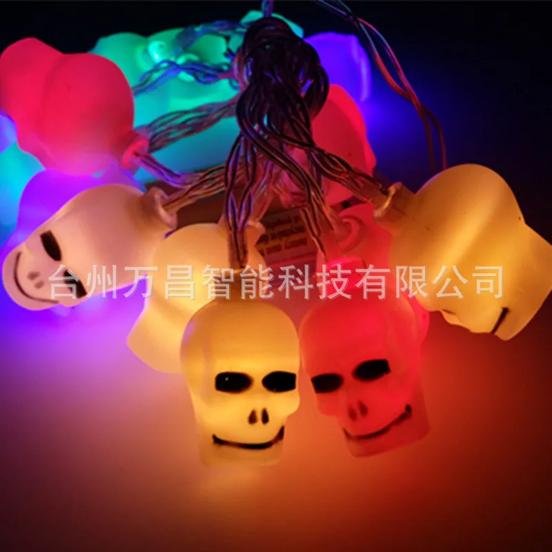 

Halloween 20 Lights Skeleton Battery Lighting Chain Grimace Spider LED Pumpkin Lighting Chain Easter Ornamental Festoon Lamp