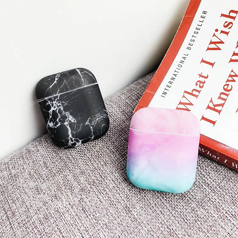 YBD роскошный чехол с мраморным рисунком для AirPods цвета чехол для Apple Airpods Air Pods чехол Coque Funda для Airpod аксессуары