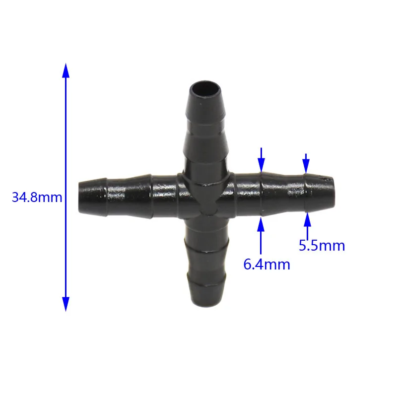 1/4», а также с изображением крестиков воды разъем 4-полосная делитель воды 4/7 шланг Полив сада barb капельного полива и орошения фитинги 25 шт