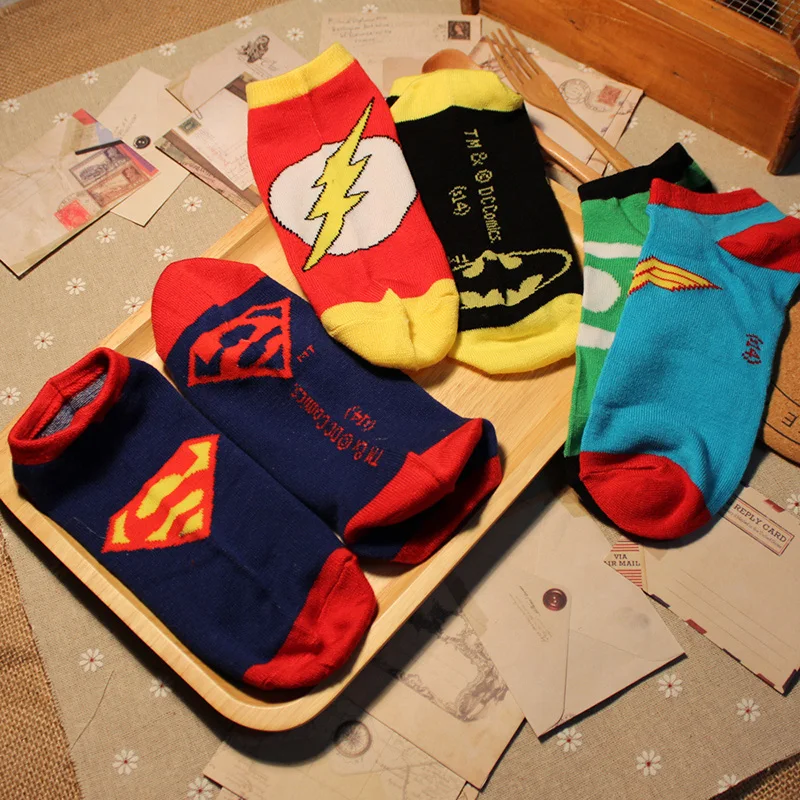 Kids Cotton Socks Hot Women Men Avengers Marvel Cartoon Batman Superman Fashion Socks Novelty Funny Casual Spring Summer Socks