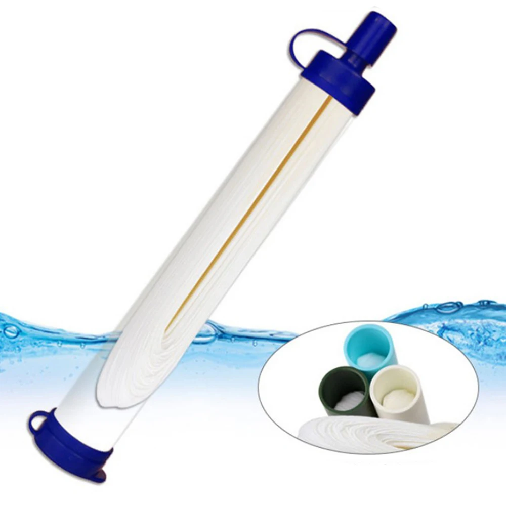 1PCS Portable Water Filter Emergency Life Survival Travelling Camping Hiking Straw Gear Safety Survival Outdoor Wild Drinking