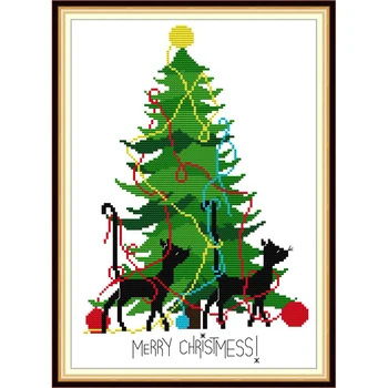

Everlasting Love Merry Christmess 2 Chinese Ecological Cotton Printed cross-stitch With A Printed Pattern Stampted 11CT 14CT DIY