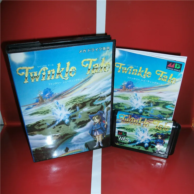Twinkle Tale Япония крышка с коробкой и руководство для MD MegaDrive Genesis Видео игровой консоли 16 бит MD карты