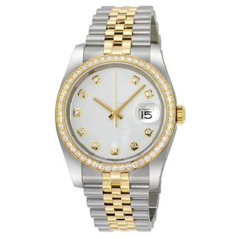 

luxury men 36mm automatic mechanical watch No Shell face battery sweeping AAA Date JUST stainless steel watches 2813