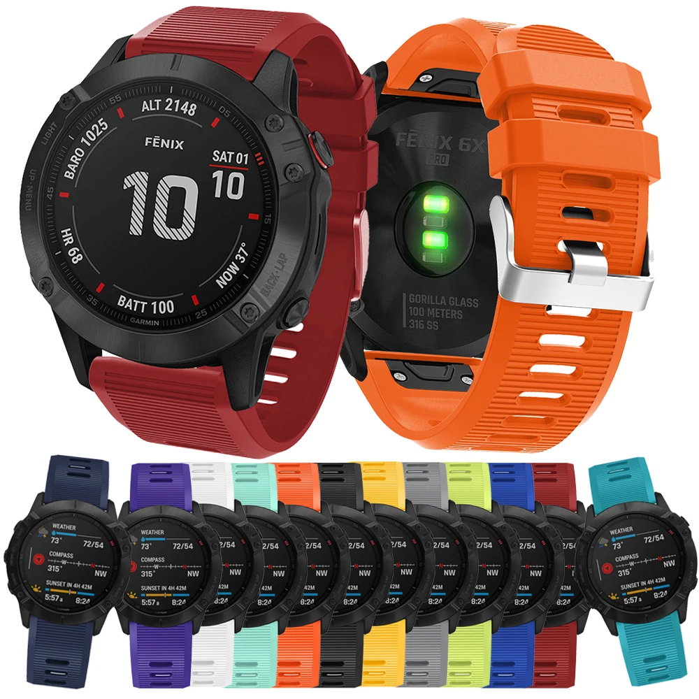 

Soft Silicone Bracelet For Garmin Fenix 6X/5x Plus Wristband Watch Strap Watchband For Garmin Fenix 3/5X Replacement Wrist Strap